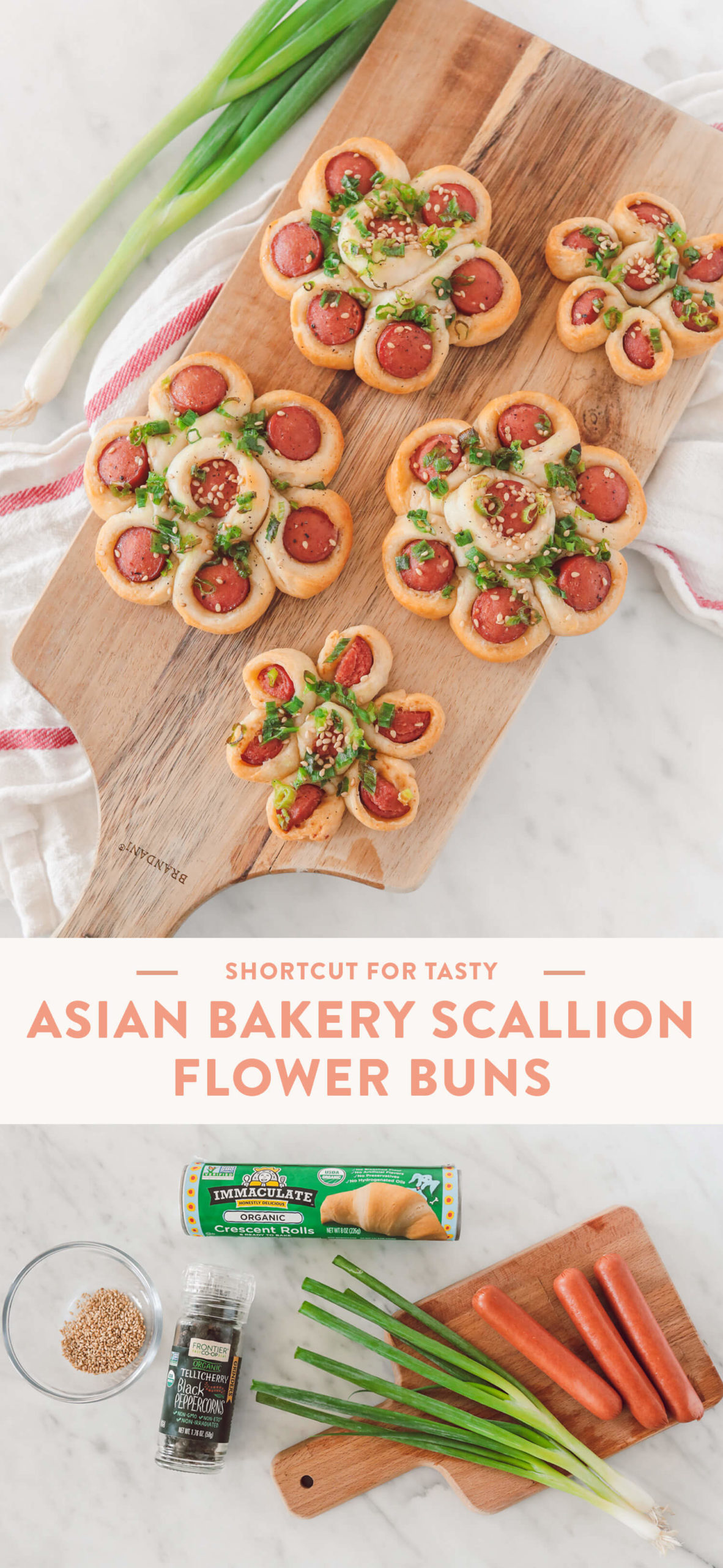 shortcut for Asian bakery scallion flower buns