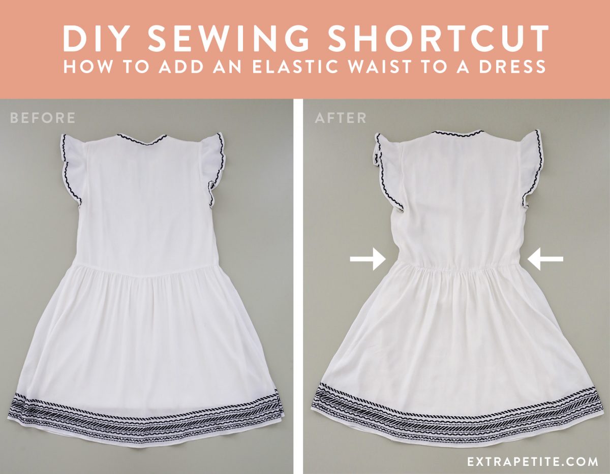 sewing tutorial how to add an elastic waist to dress
