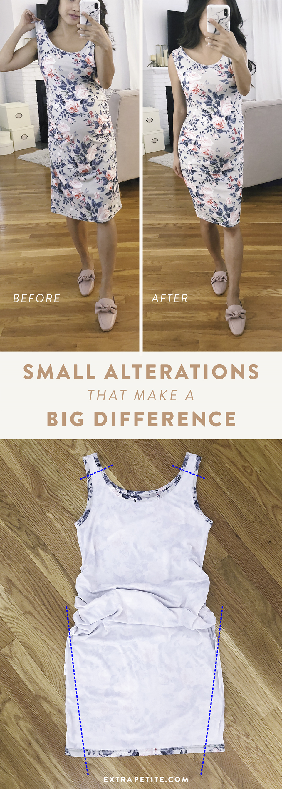 diy dress alterations tutorial for petite women 