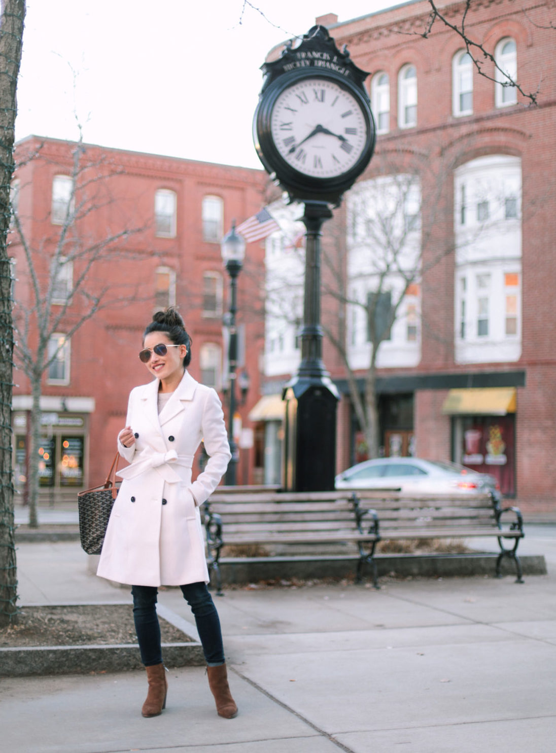 belted wool winter trench coat boston fashion blogger
