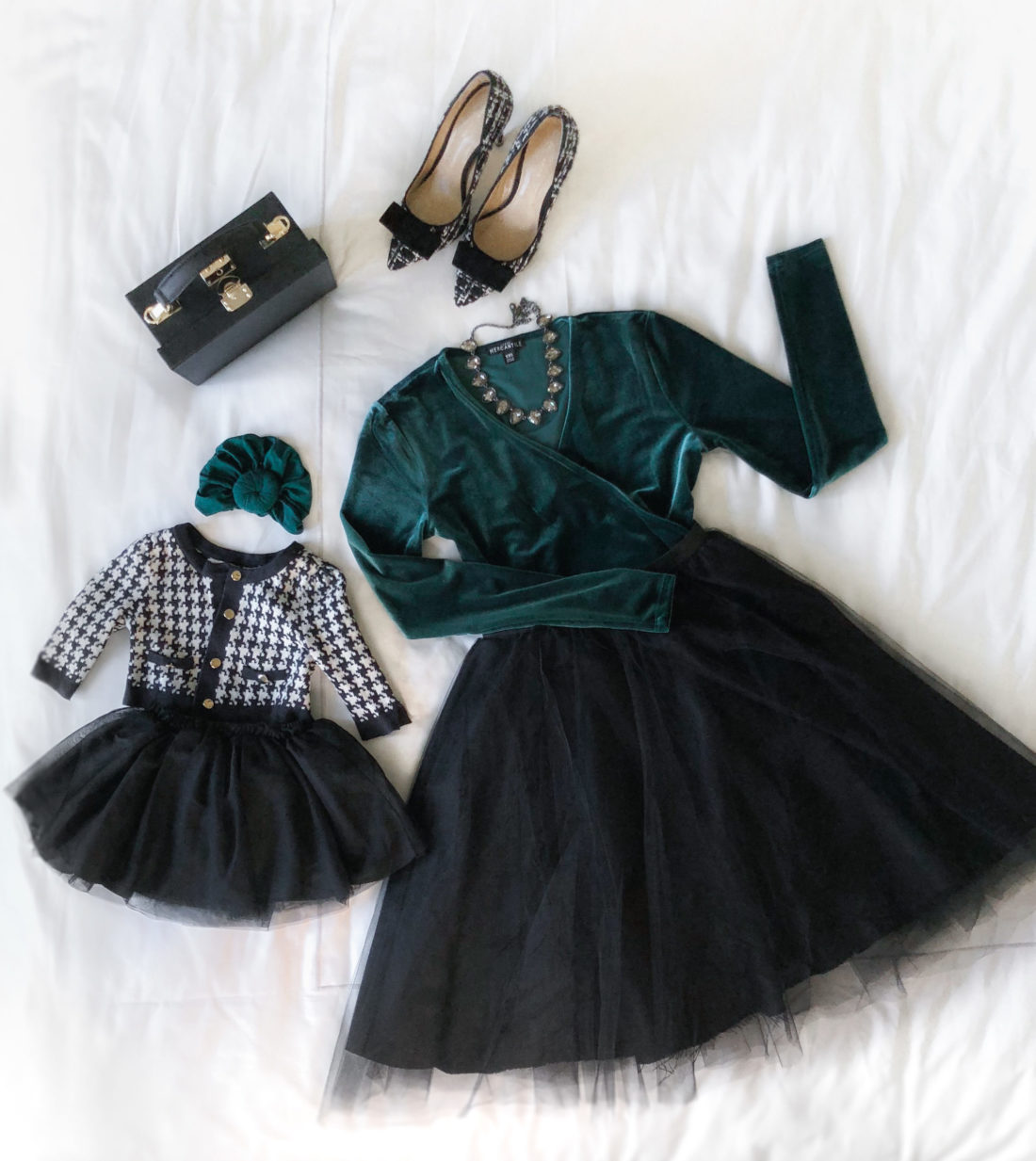 mommy and me baby holiday outfits tulle skirt