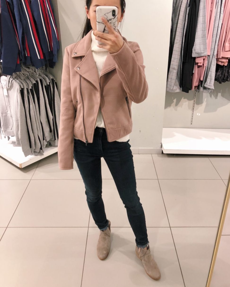 pink moto jacket for petites review