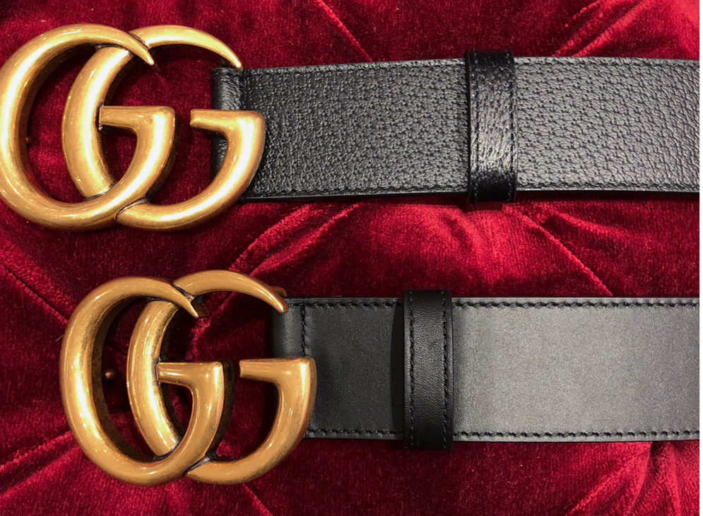 gucci belt textured or smooth leather