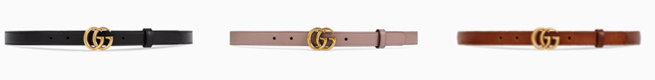 narrow gucci logo belts