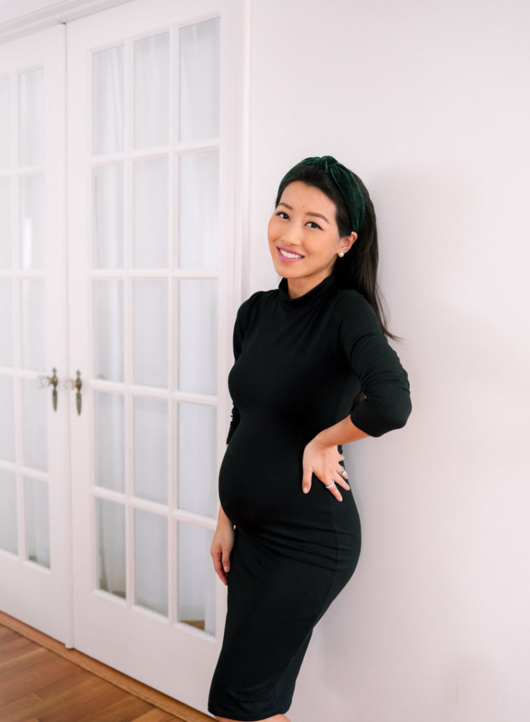 Fashion Tips Blog baby announcement black maternity dress
