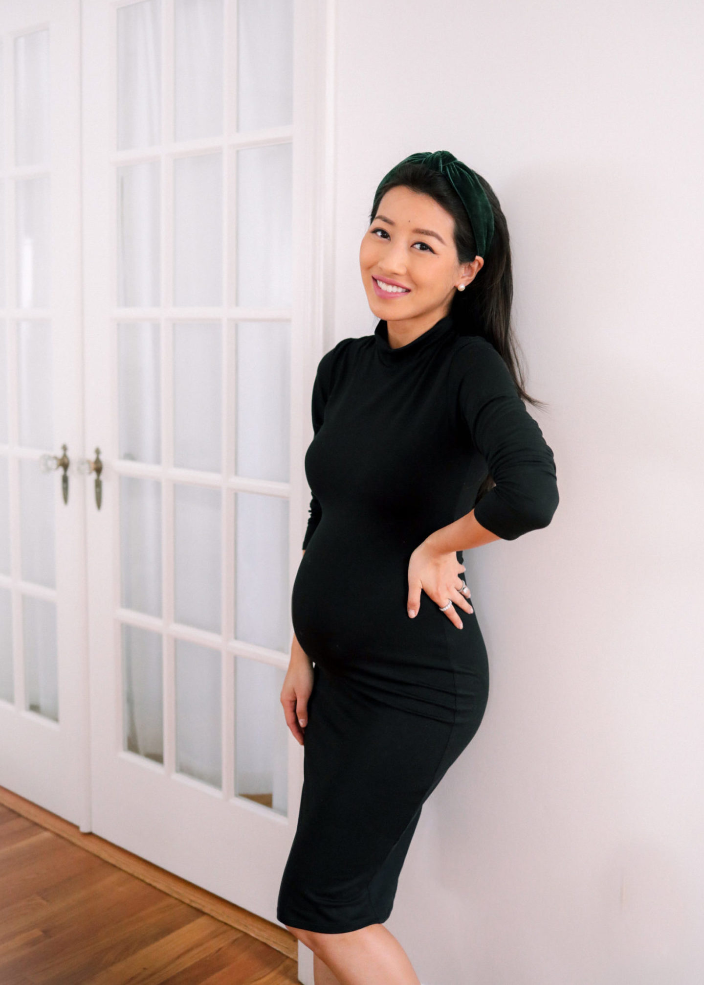 Fashion Tips Blog baby announcement black maternity dress