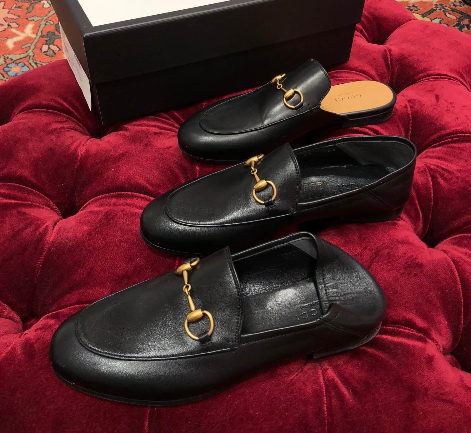 Gucci Princeton mule versus leather horsebit loafer comparison