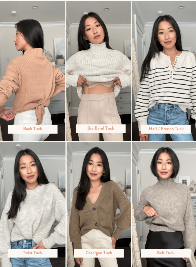 different ways to tuck a sweater