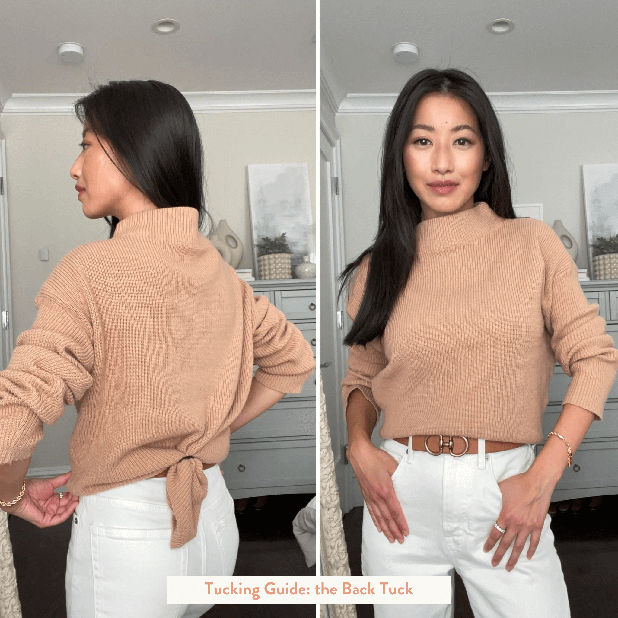 easy ways to tuck a sweater