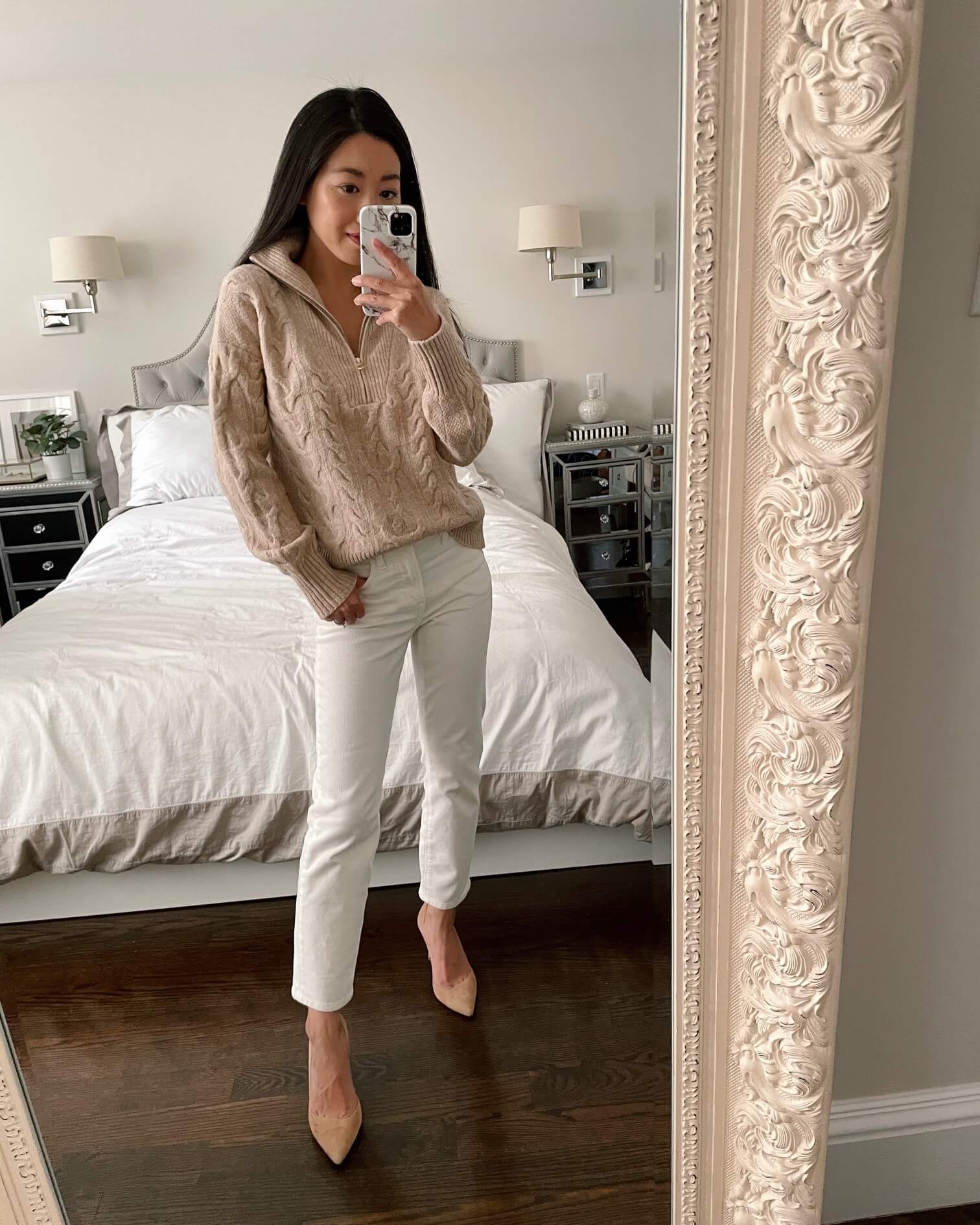 JCrew winter white outfit