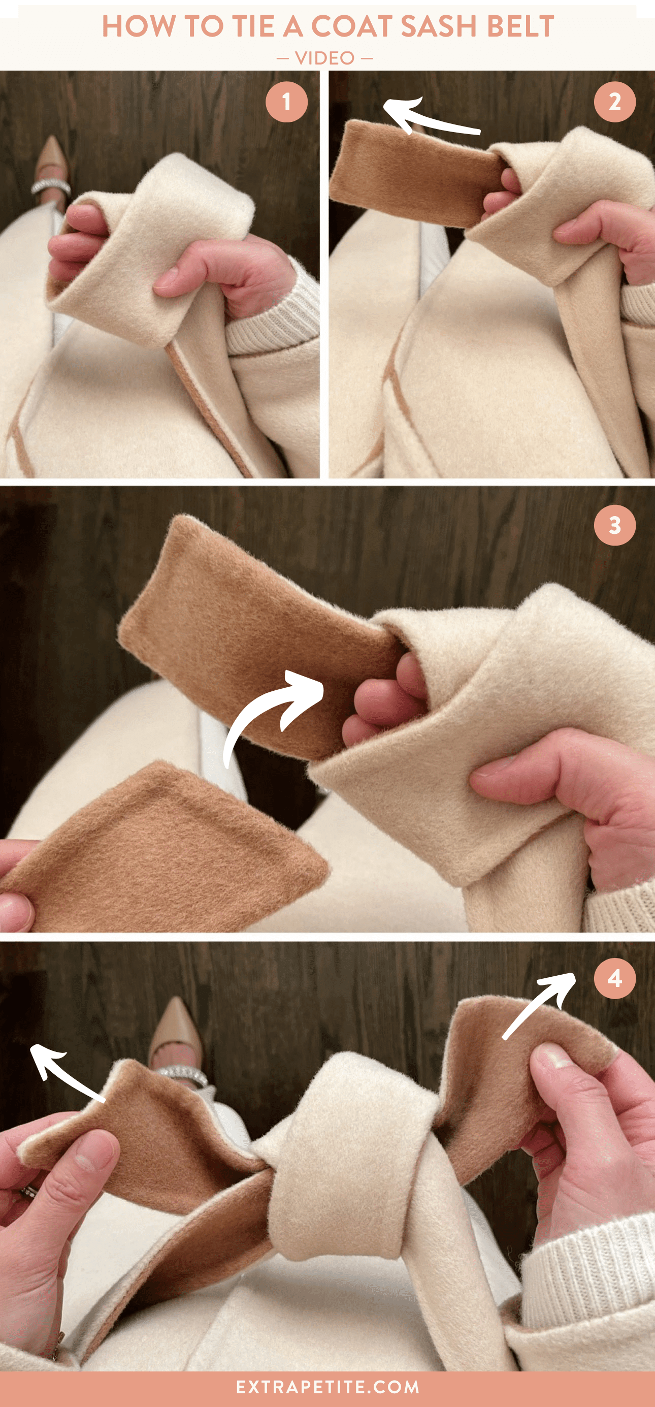 how to tie a coat sash belt pinterest