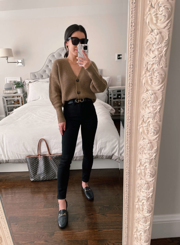 smart casual work outfit black jeans