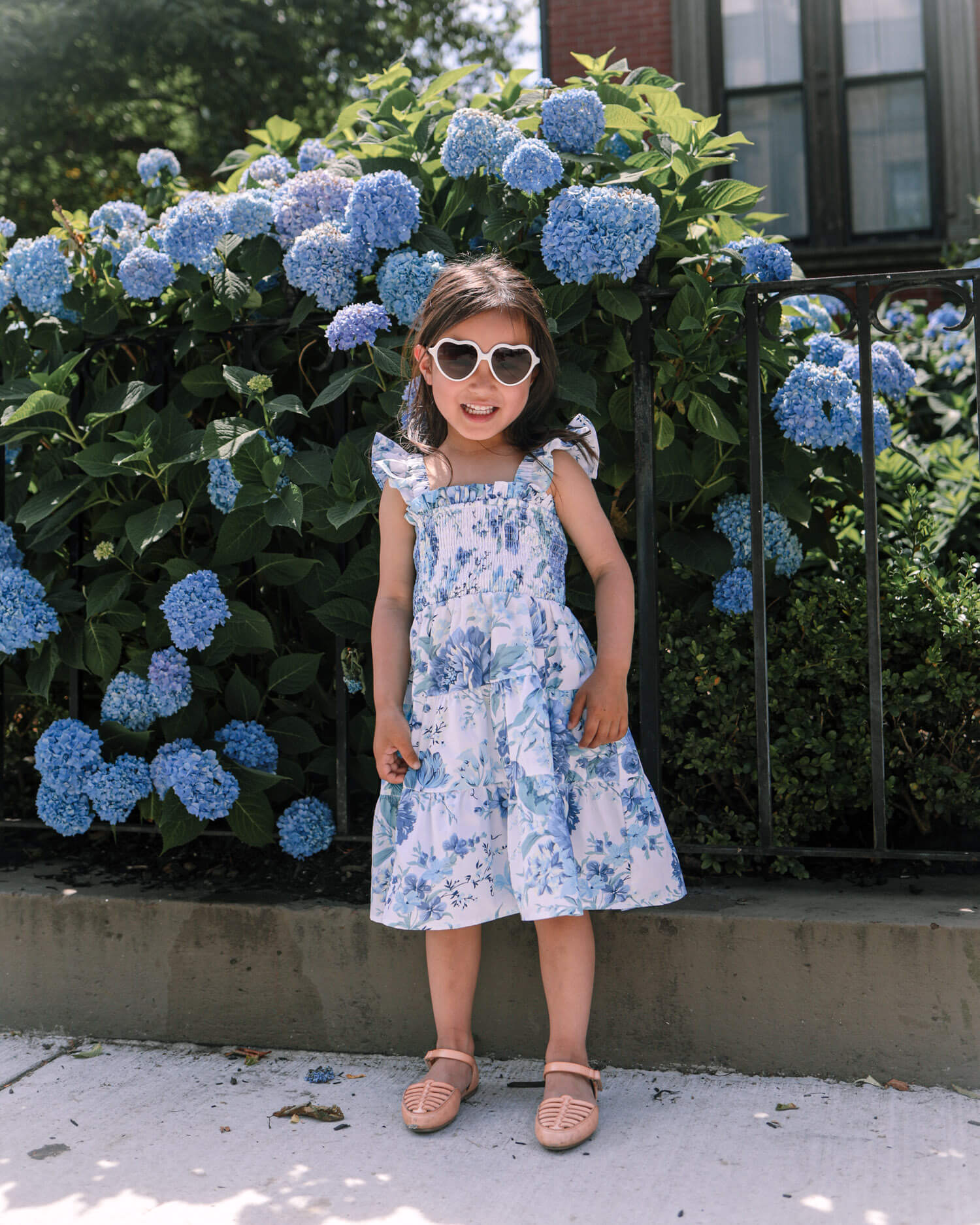 blue floral mommy and me dress toddler girls